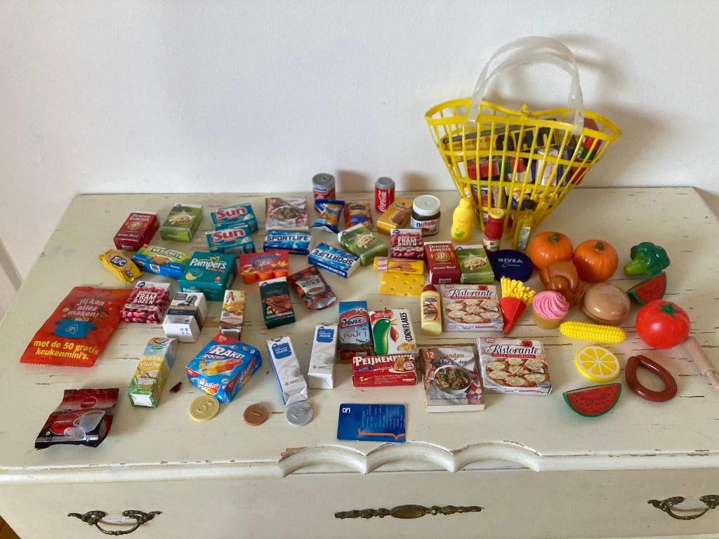 mini supermarkt producten kleine verpakkingen poppenhuis, Albert Heijn, Ophalen of Verzenden