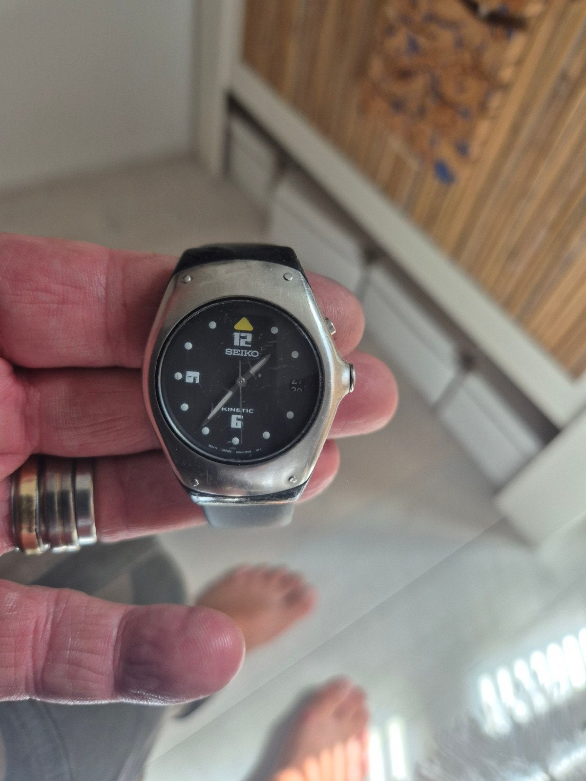 Seiko Kinetic, Ophalen of Verzenden, Gebruikt, Staal, Seiko