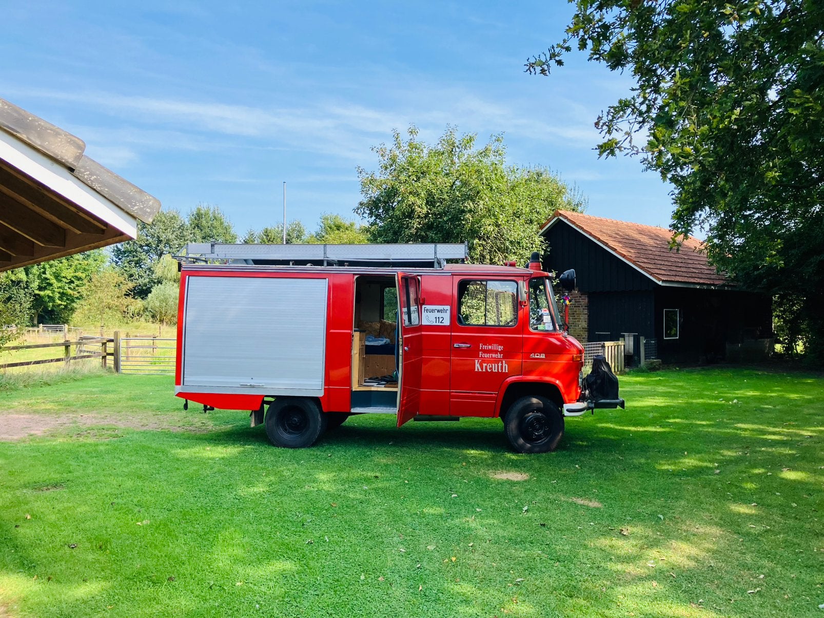Brandweer camper oldtimer belastingvrij dubbellucht LF 408 G