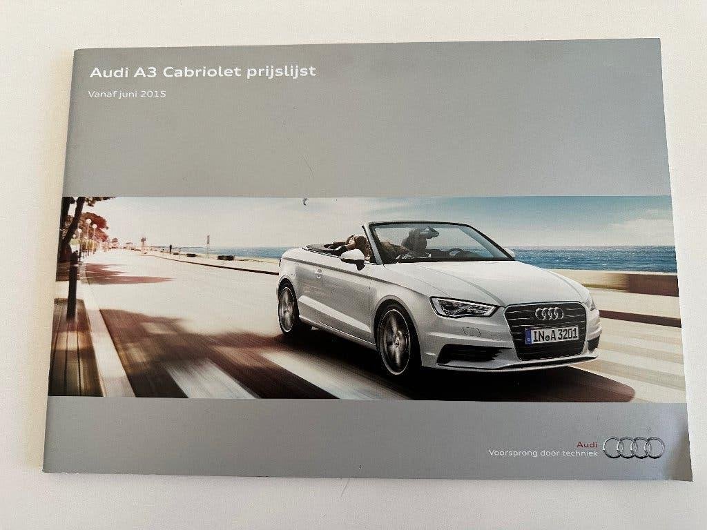 Folder Audi A3 cabriolet prijslijst juni 2015 Audi S3, Ophalen of Verzenden, Zo goed als nieuw, Audi