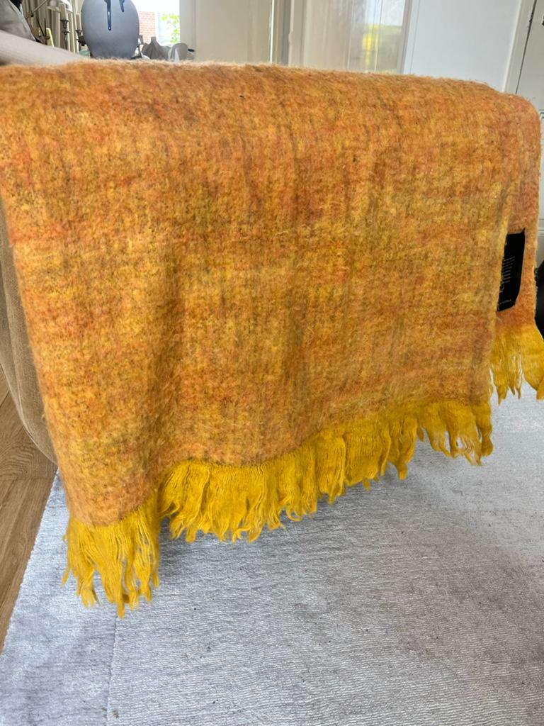 Rituals Deken/Sprei Wol - Geel/Oranje, Ophalen of Verzenden, Gebruikt