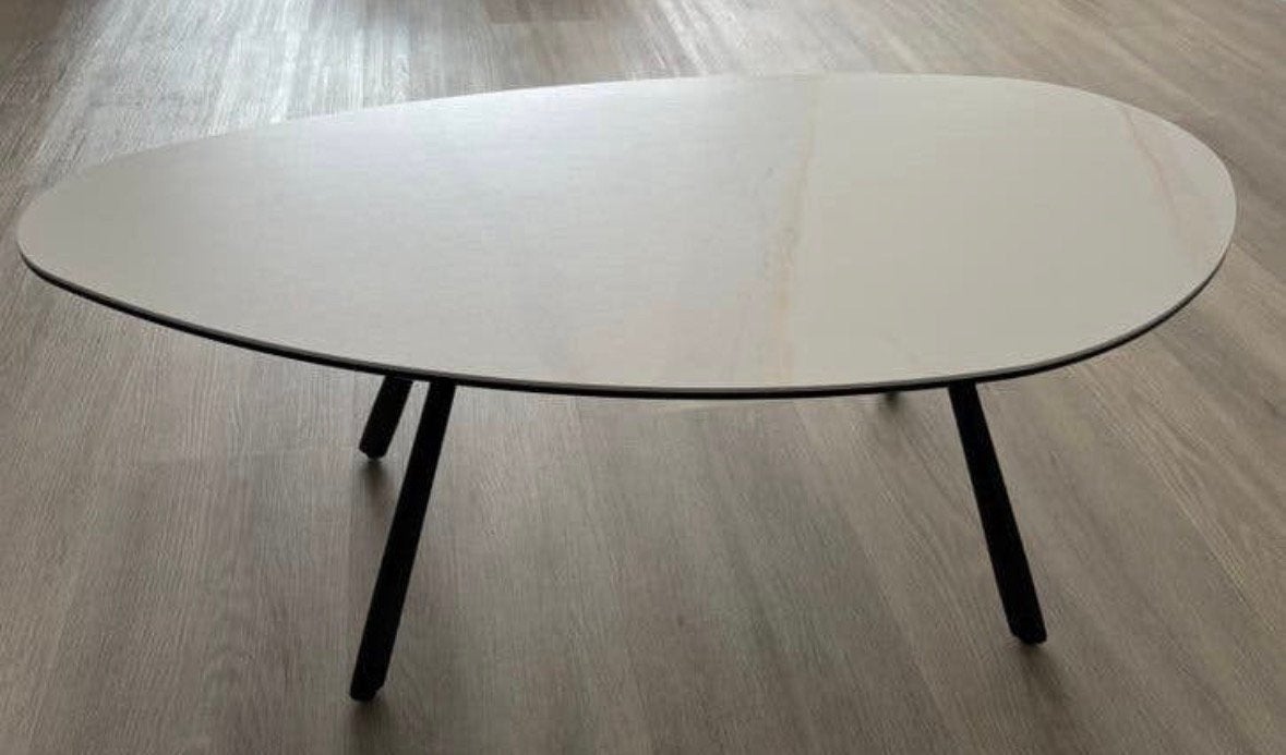 Salontafel montello - keramiek blad wit 94x49x35cm, Huis en Inrichting, Ophalen, Zo goed als nieuw, 50 tot 100 cm