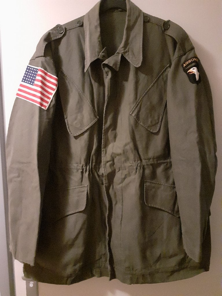 Re-enectment gevechtsjas 101 Airborne, Verzamelen, Militaria | Tweede Wereldoorlog, Ophalen of Verzenden, Landmacht, Amerika, Kleding of Schoenen