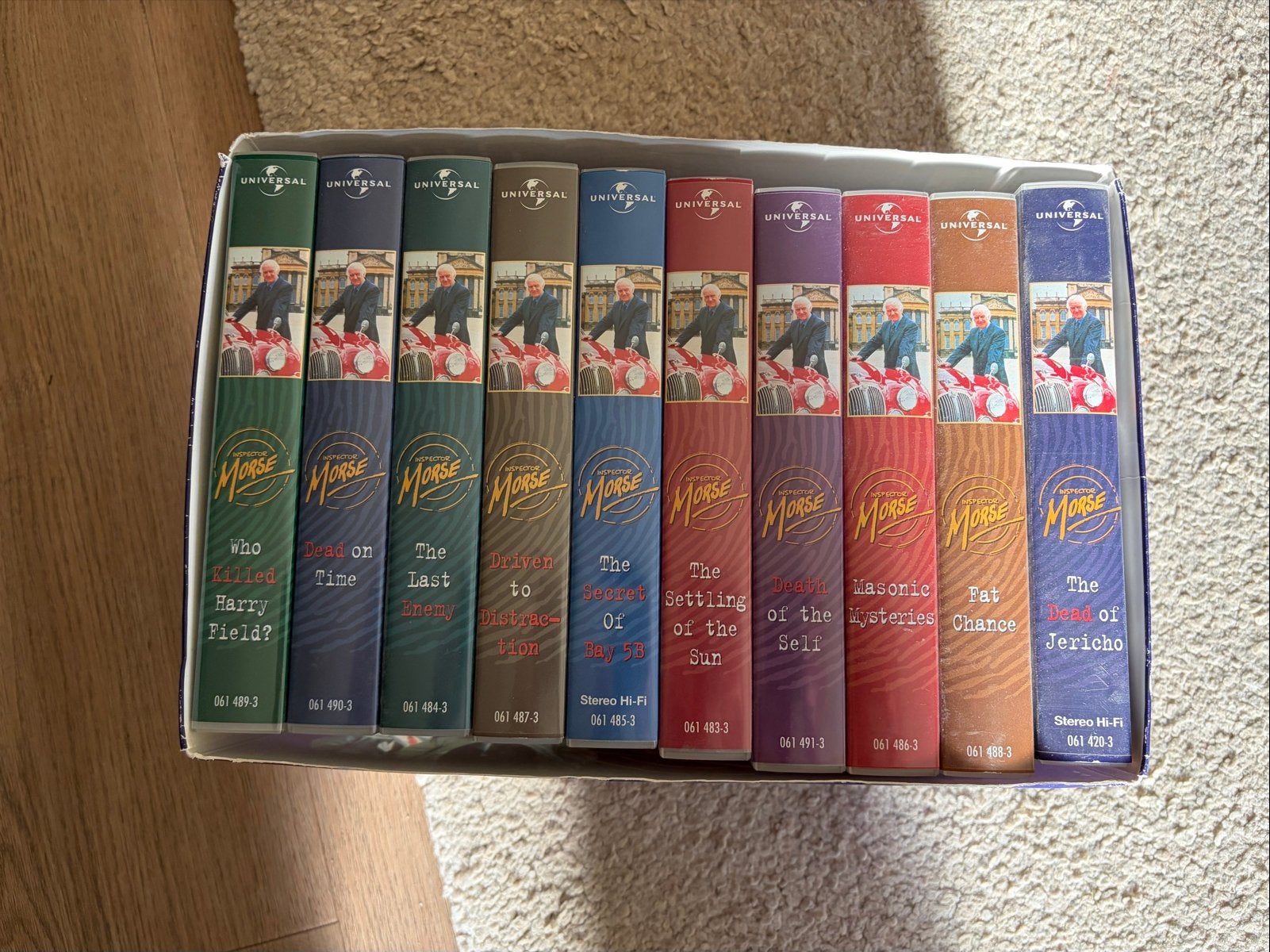 Inspector Morse - Complete Serie (VHS Boxset), Ophalen of Verzenden, Gebruikt, VHS-speler of -recorder