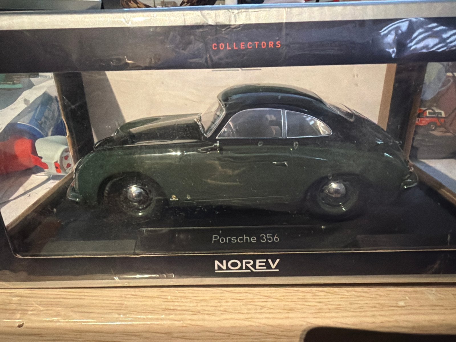 Norev 1/18 Porsche 356 Modelauto - Groen, Hobby en Vrije tijd, Auto, Nieuw, Norev, Ophalen of Verzenden