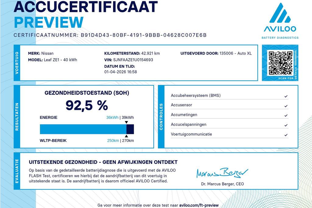 Nissan Leaf N-Connecta 40 kWh Adapt. Cruise Warmtepomp 360*, Auto's, Nissan, Stof, Gebruikt, Zwart, 150 pk