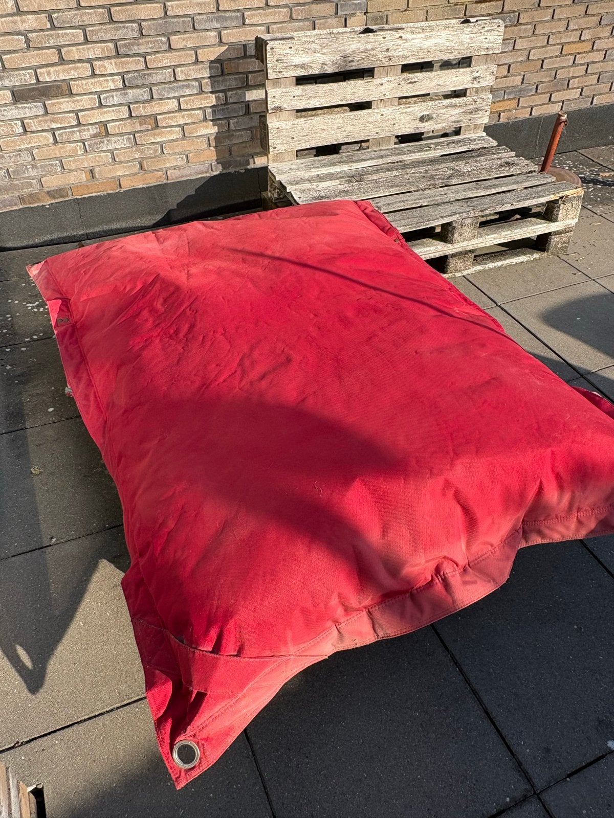 Fatboy zitzakken 2x - € 5,- per stuk, Ophalen, Gebruikt, Rood, Zitzak