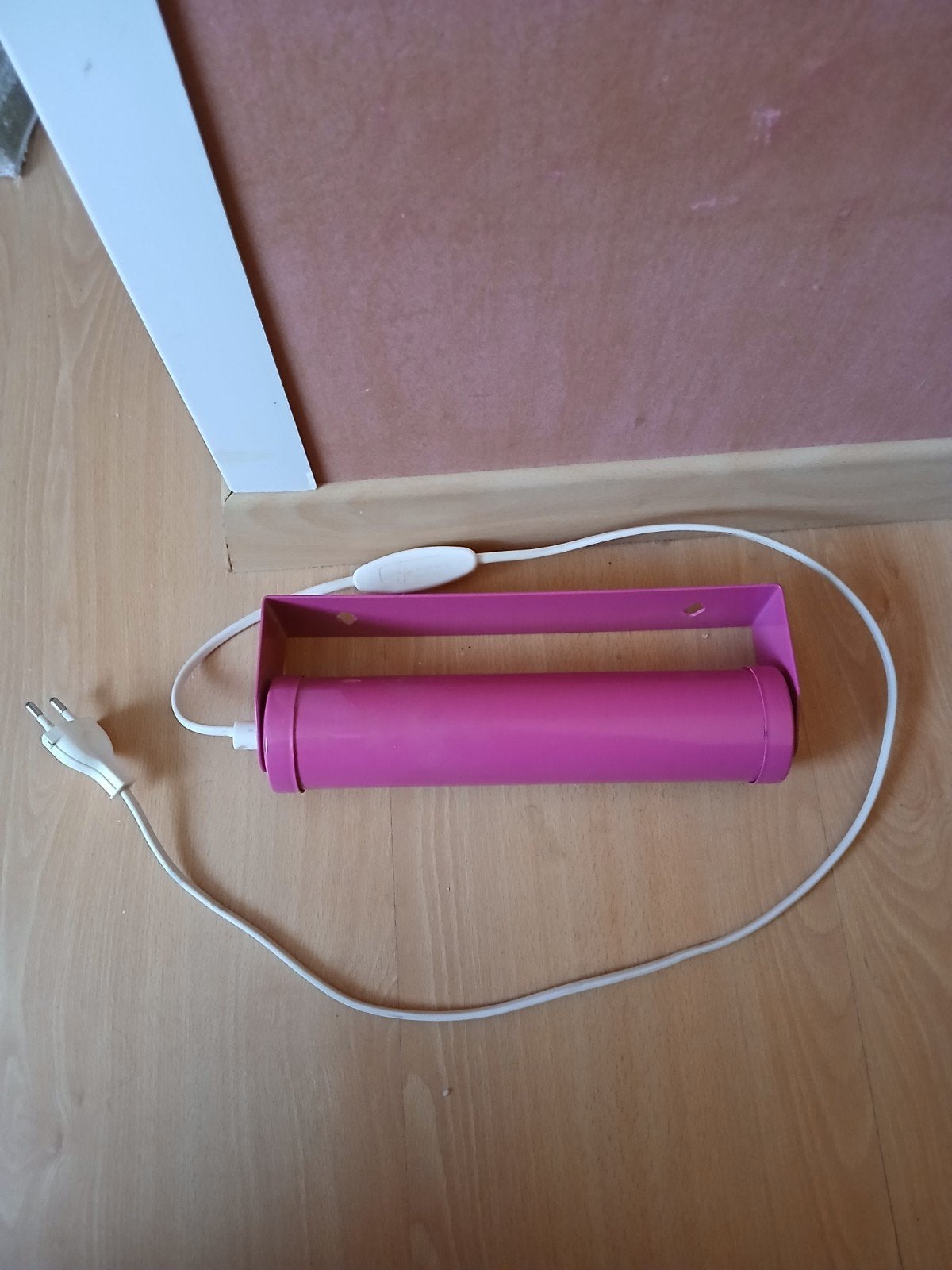 Charmante vintage roze leeslamp, onbeschadigd, Ophalen of Verzenden, Metaal
