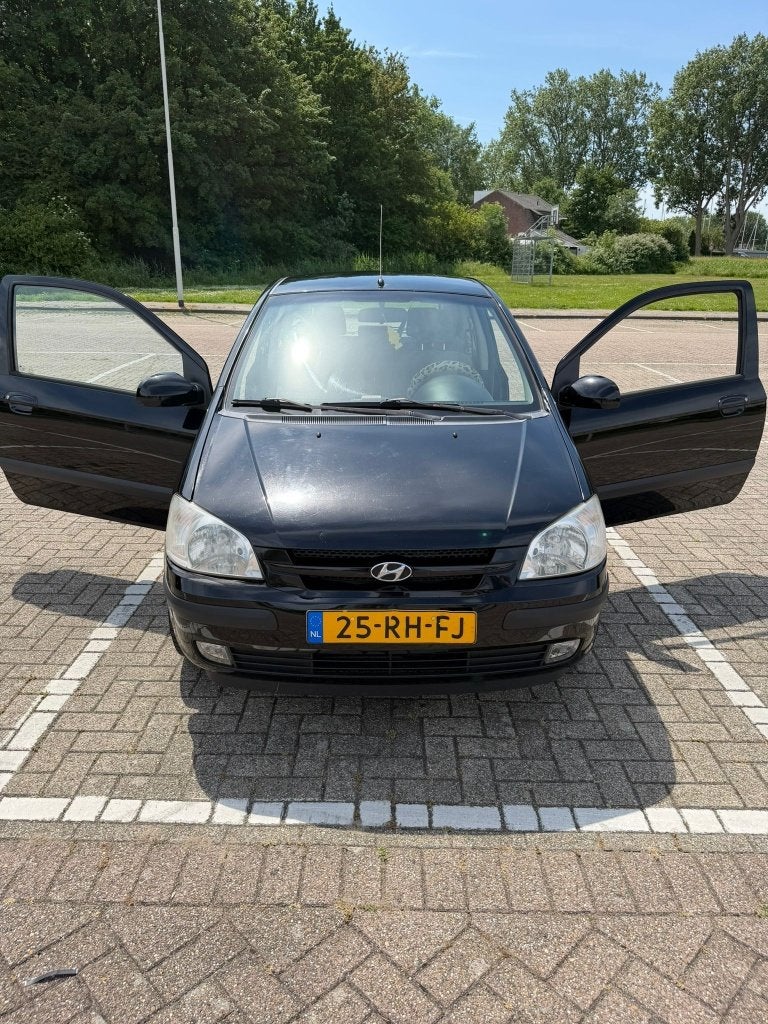 Hyundai Getz 1.3 3DRS 2005 Zwart, Voorwielaandrijving, 450 kg, 40 €/maand, 4 cilinders