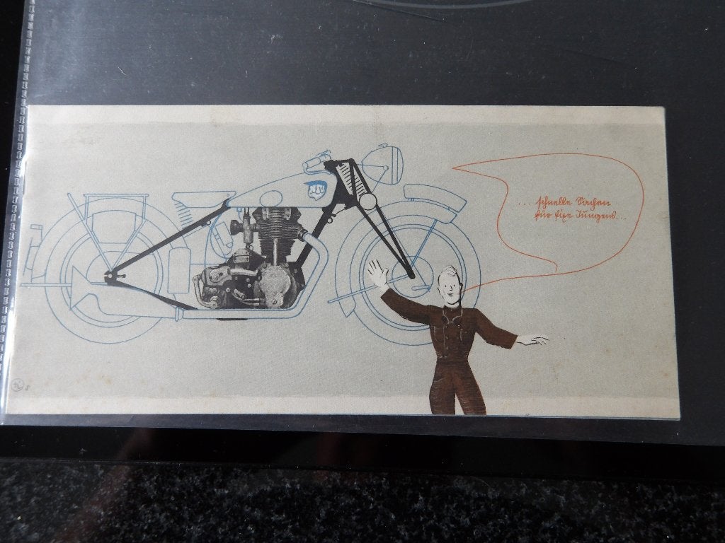 Vintage NSU 351 & 501 OSL folder vooroorlogse reclame, Motoren, Ophalen of Verzenden, Overige merken