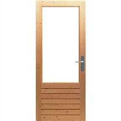 Buitendeur grenen onbehandeld, Doe-het-zelf en Verbouw, Nieuw, Ophalen of Verzenden, 200 tot 215 cm, Glas
