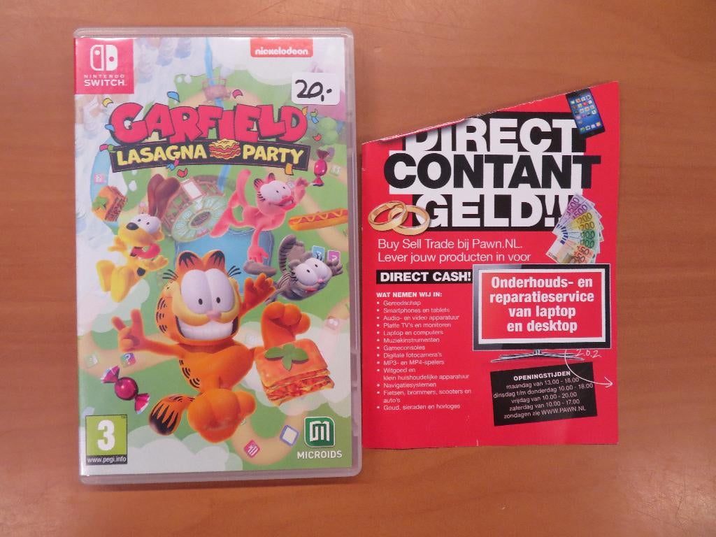 Nintendo Switch Garfield: Lasagna Party, Ophalen, Puzzel en Educatief, Gebruikt, 3 spelers of meer