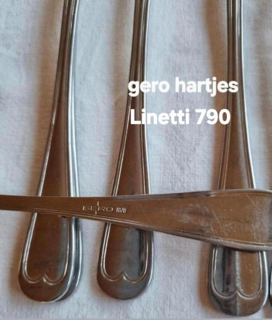 Bestek Gero 18/8 hartjes in de handvatten, Ophalen of Verzenden, Rvs of Chroom