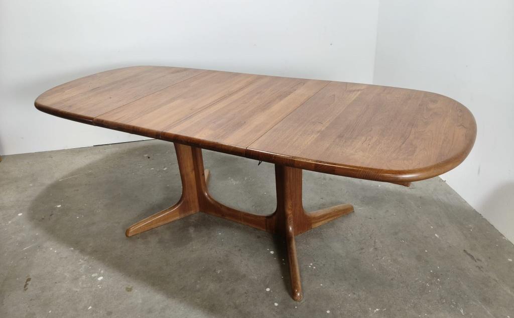 Deense design teak eettafel, Huis en Inrichting, Ophalen, Onbekend, 200 cm of meer, 50 tot 100 cm