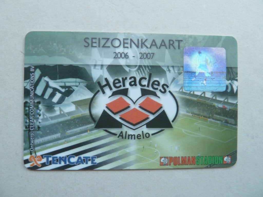 Seizoenkaart. Heracles.  2006/2007. Groene achterkant, Verzamelen, Ophalen of Verzenden, Zo goed als nieuw, Overige binnenlandse clubs