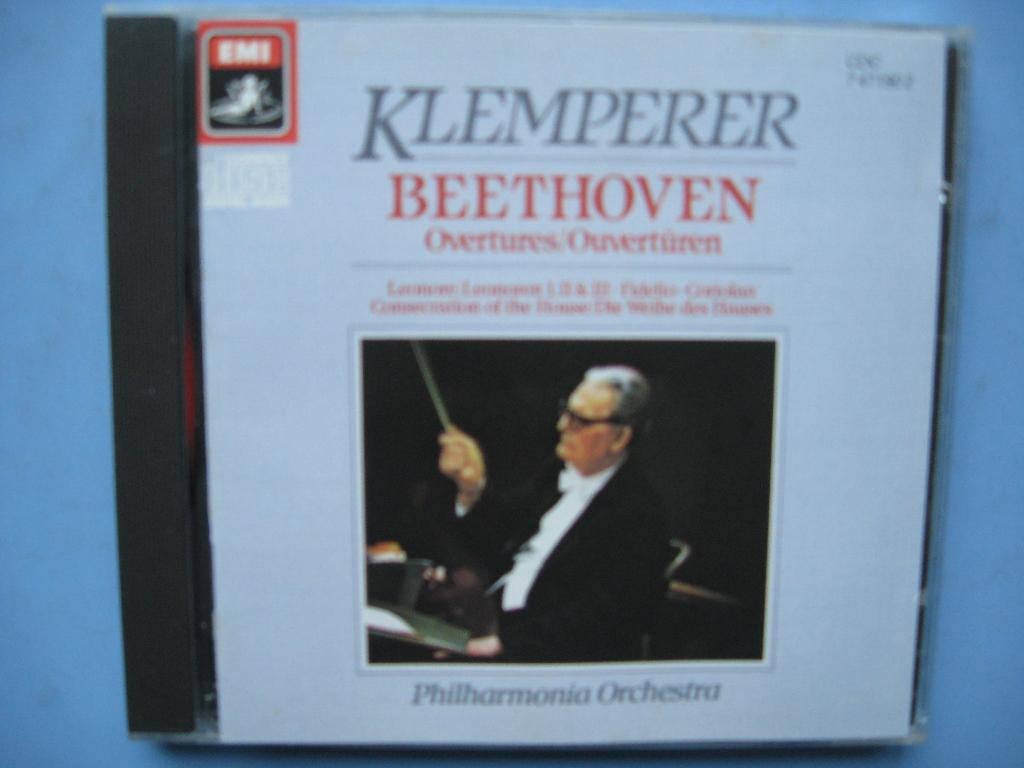Beethoven, ouvertures, Klemperer, Ophalen of Verzenden, Romantiek, Zo goed als nieuw, Orkest of Ballet