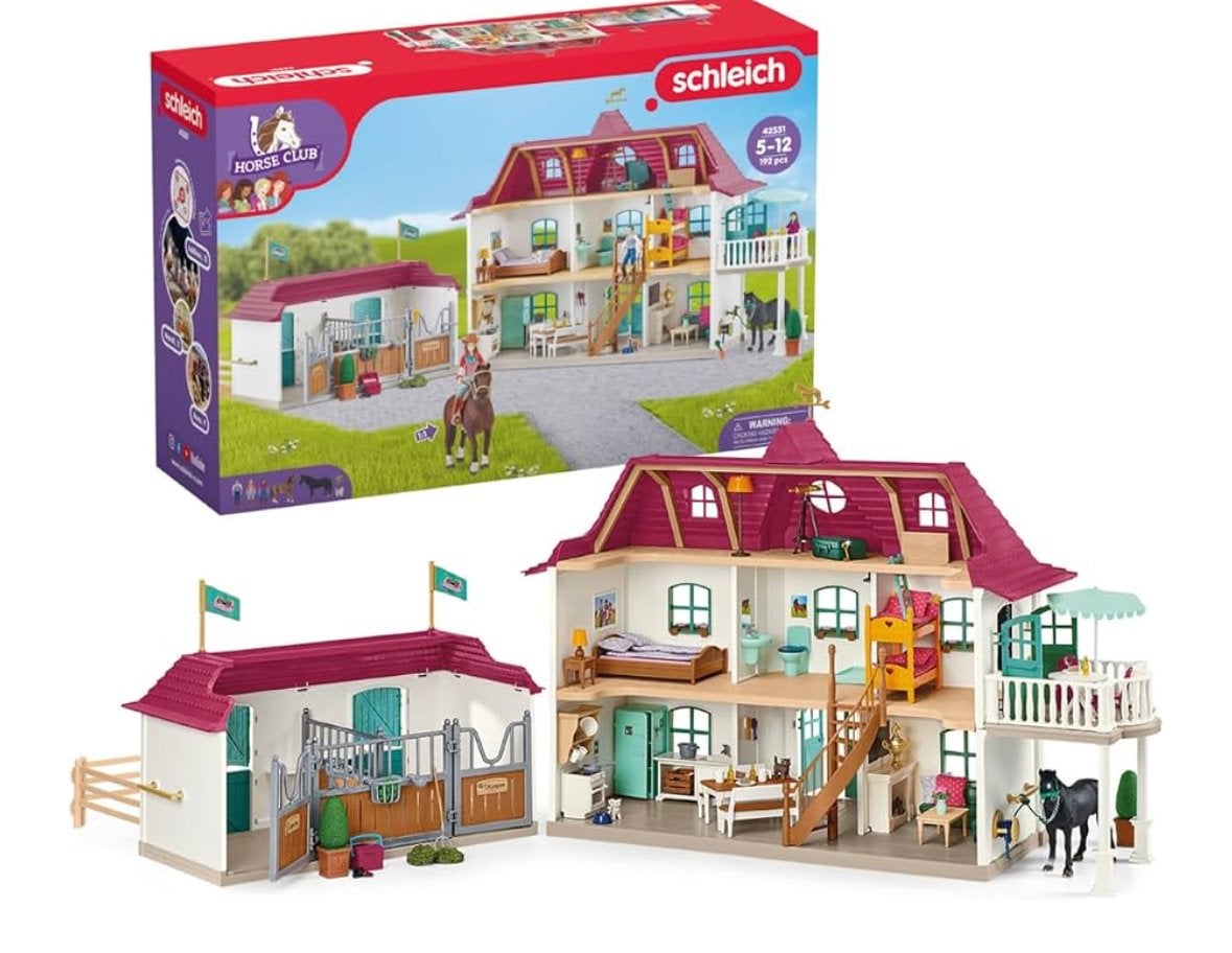 Schleich Horse Club Groot Huis en Paardenstal 42551, Ophalen of Verzenden, Zo goed als nieuw, Meisje