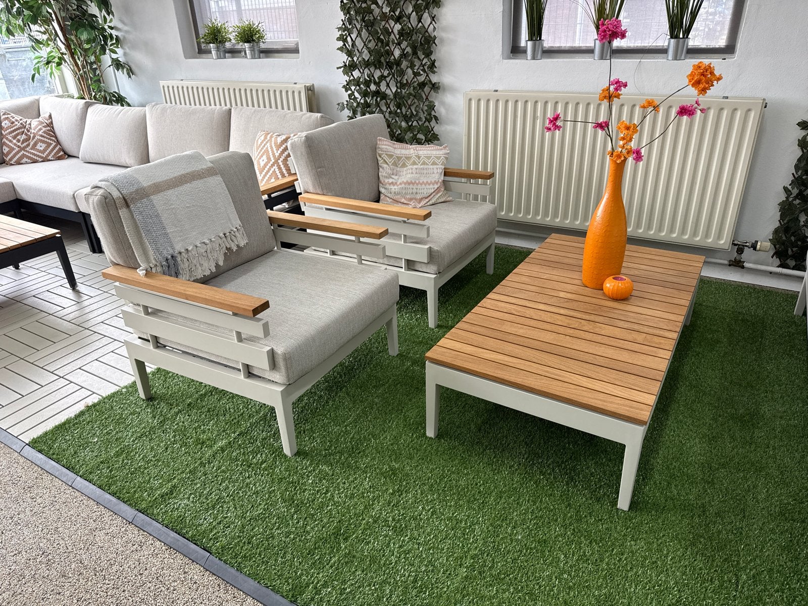 Elegante tuinset van Garden by Kettler, Tuin en Terras, Ophalen, 4 zitplaatsen, Gebruikt, Teakhout