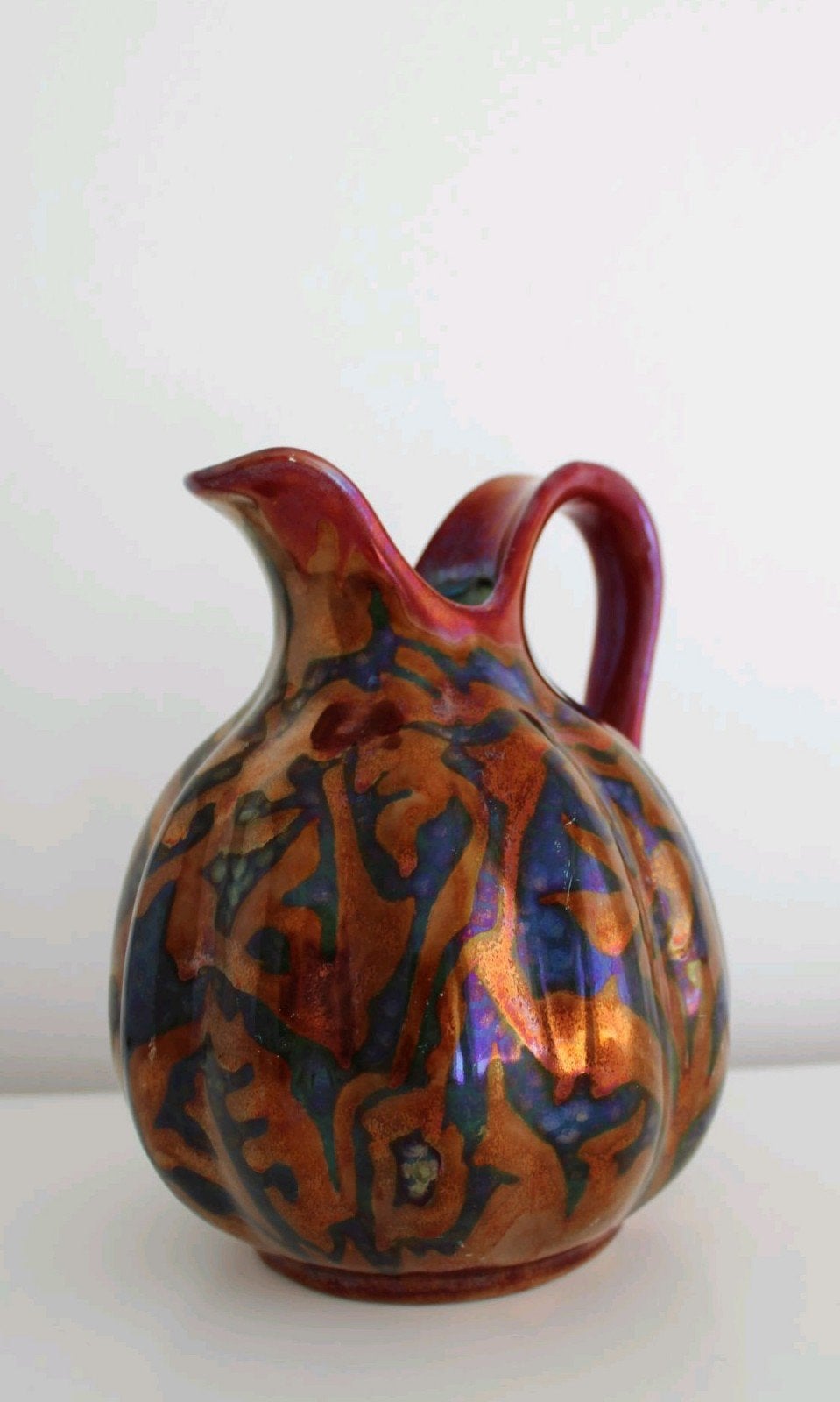 Unieke Gouda Holland plazuid Vaas/Kan uit de unique serie, Antiek en Kunst, Ophalen of Verzenden