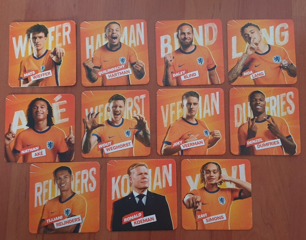 EK 2024 Oranje Onderzetters – AH Spaaractie – Set van 11, Albert Heijn, Ophalen of Verzenden