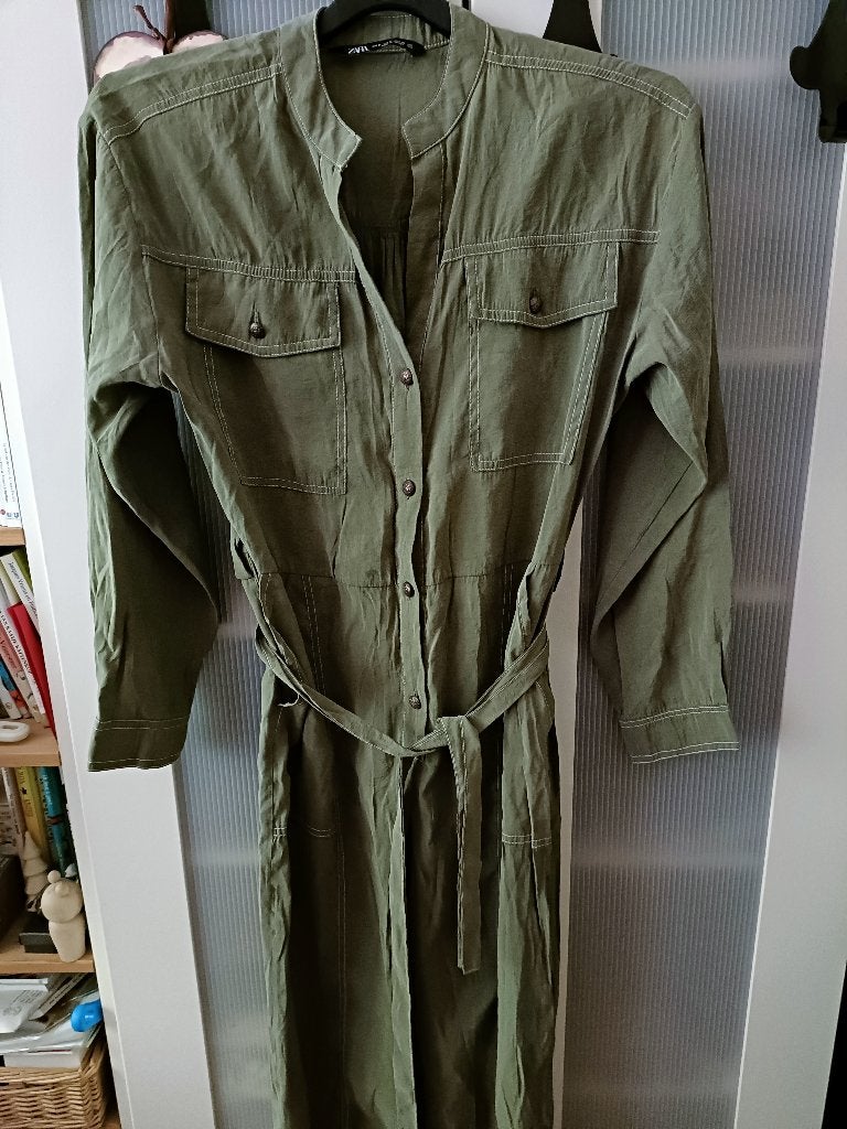 Groene Jumpsuit ZARA, Maat 38/40 (M), Zara, Ophalen of Verzenden, Zo goed als nieuw