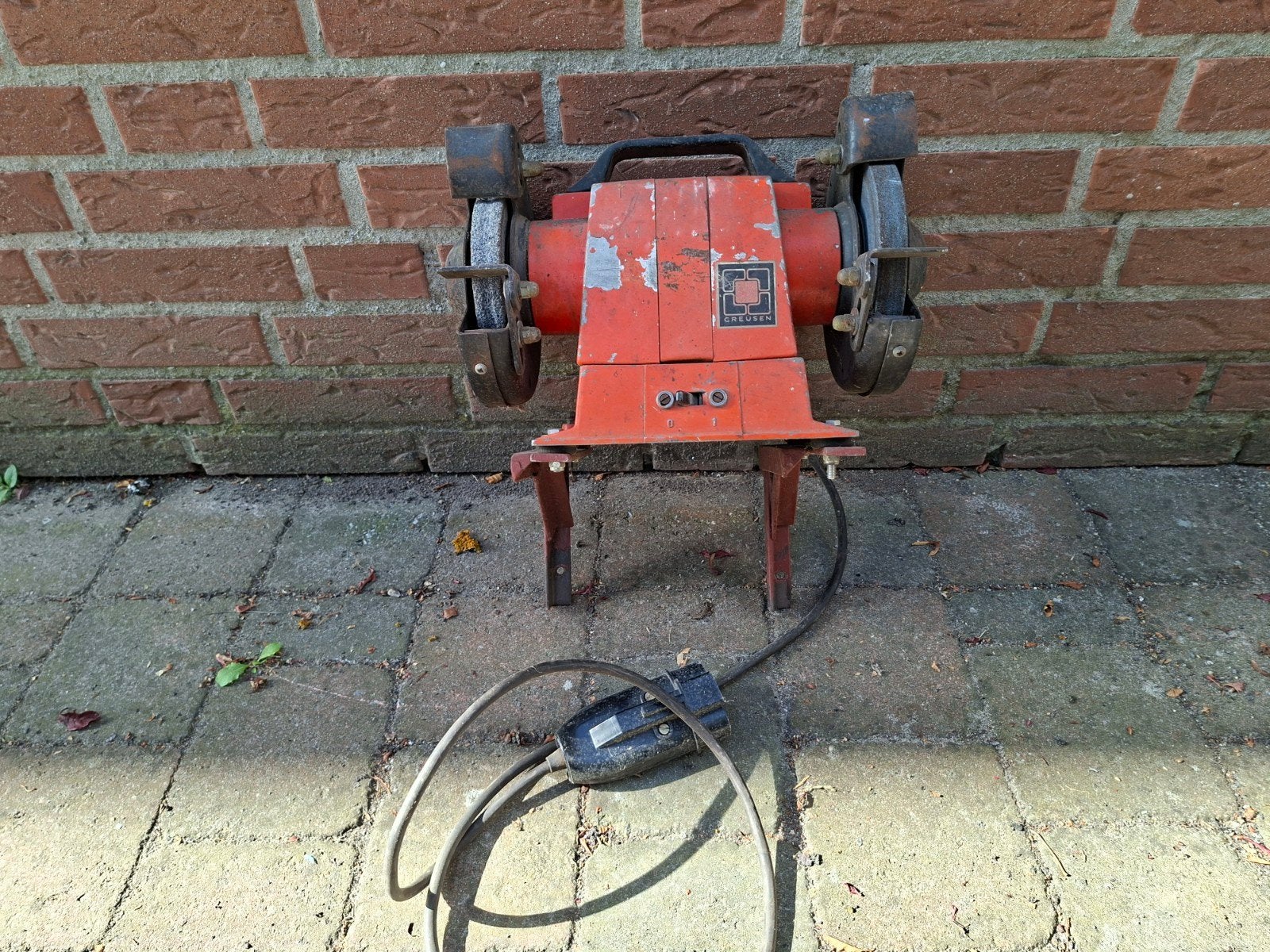 Creusen Slijpmachine - Robuuste Werkbankslijpmachine, Ophalen, Gebruikt, Werkbankslijpmachine