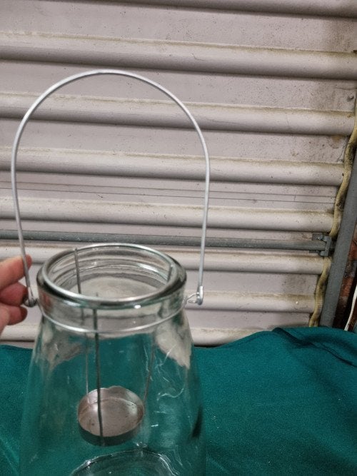 windlicht van glas, groot,, Ophalen of Verzenden