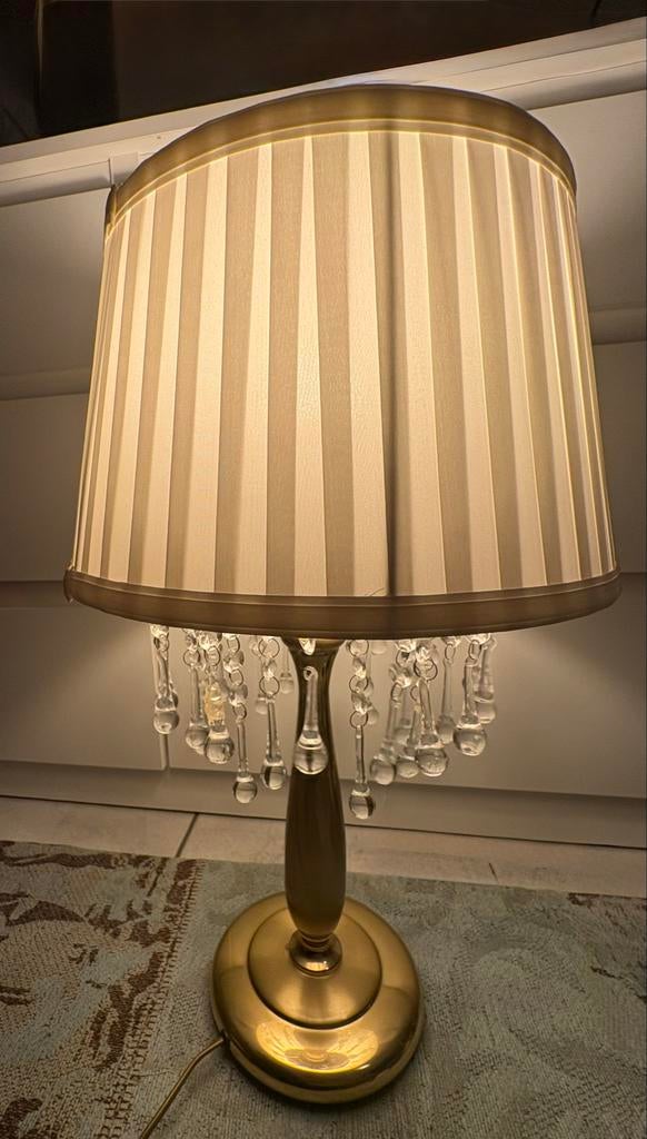 Elegante Godschalk hanglamp met geplooide kap, Ophalen, Gebruikt, Stof, 50 tot 75 cm