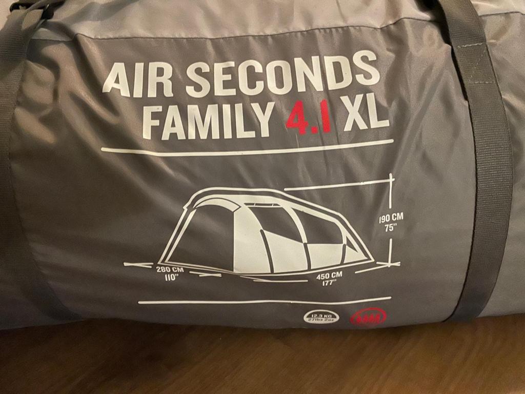 Air Seconds Family 4.1XL, Caravans en Kamperen, Tenten, Ophalen, Zo goed als nieuw, Tot en met 4