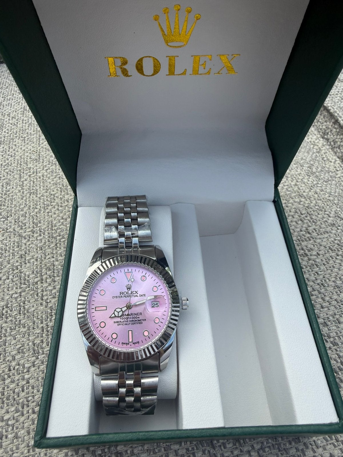 Rolex submariner zilver/roze, Ophalen of Verzenden, Nieuw, Staal, Rolex