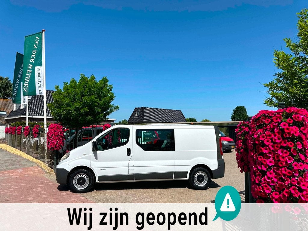 Renault Trafic 2.0 dCi T29 L2H1 DC Eco 6 Pers. AIRCO/CRUISE, Auto's, Bestelauto's, Voorwielaandrijving, Euro 5, Stof, Parkeersensor