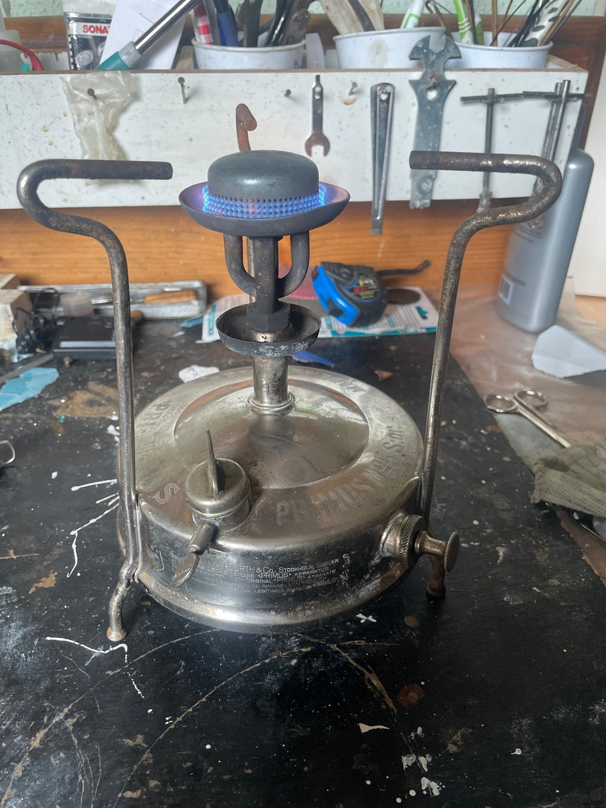 Vintage Primus No. 5 S Petroleumbrander - Werkend, Ophalen of Verzenden