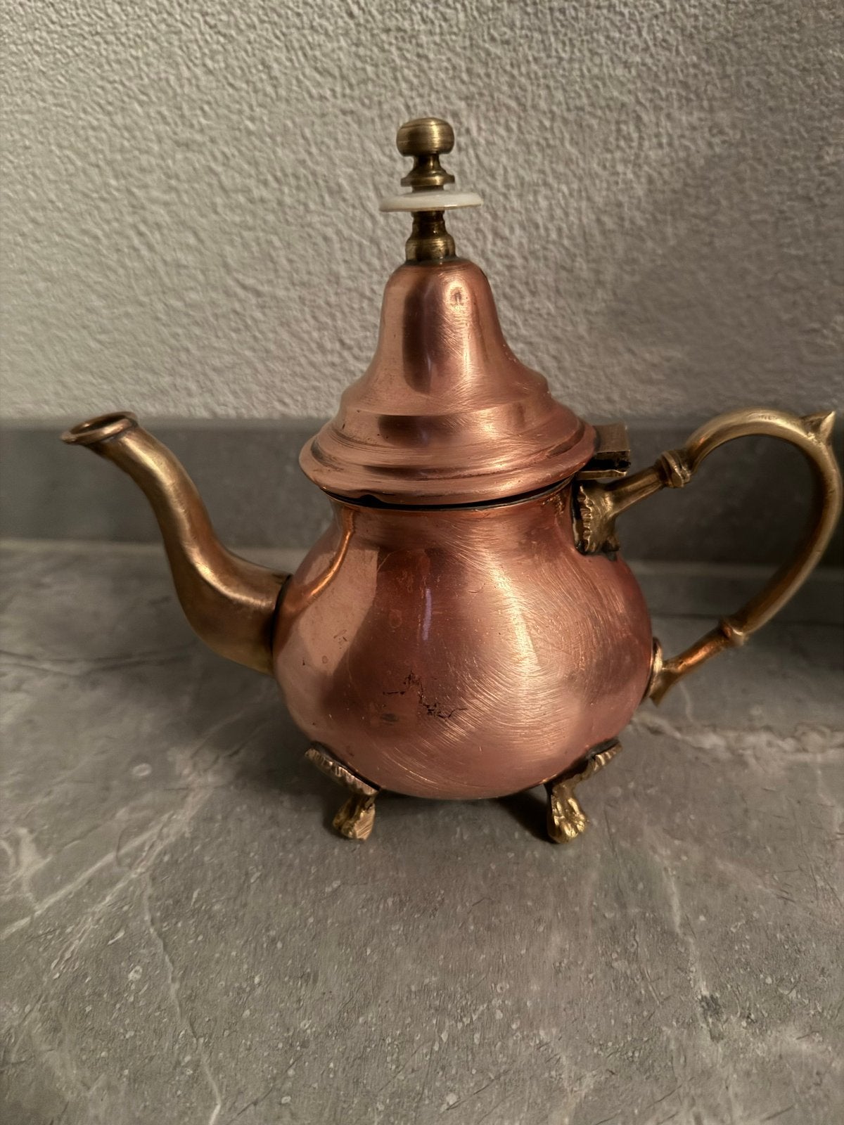 Koperen Marokkaanse Theepot - Vintage Decoratie, Antiek en Kunst, Ophalen of Verzenden, Koper
