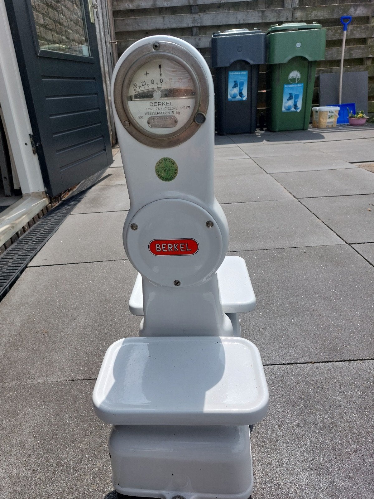 Berkel weegschaal cyclope uit 1958, Witgoed en Apparatuur, Weegschalen, Ophalen of Verzenden, 500 gram of grover, Winkelweegschaal