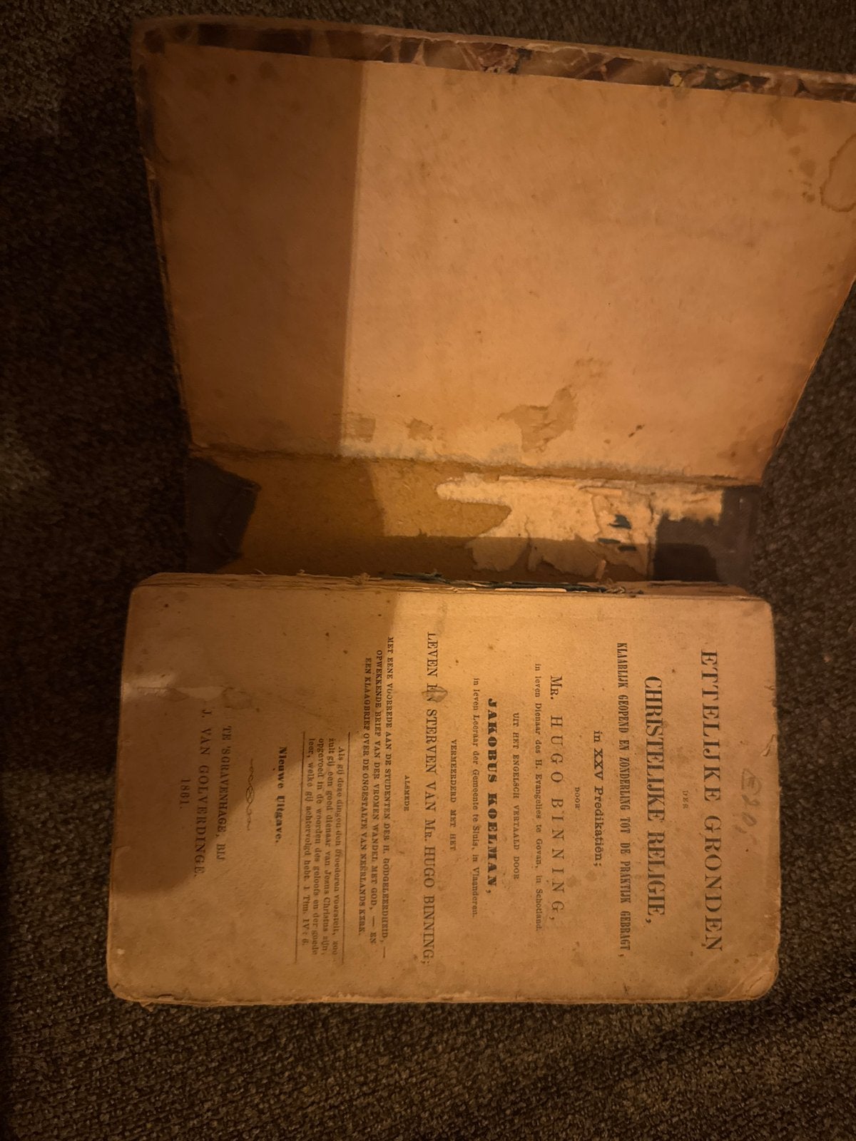 Zeldzaam oud boek: ETTELIJKE GRONDEN CHRISTELIKE RELIGIE, Verzenden, Gelezen