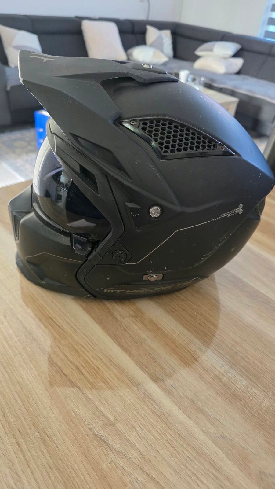 MT Helmets Offroadhelm - Zwart, Maat M, Motoren, M, Tweedehands, Ophalen, Overige merken