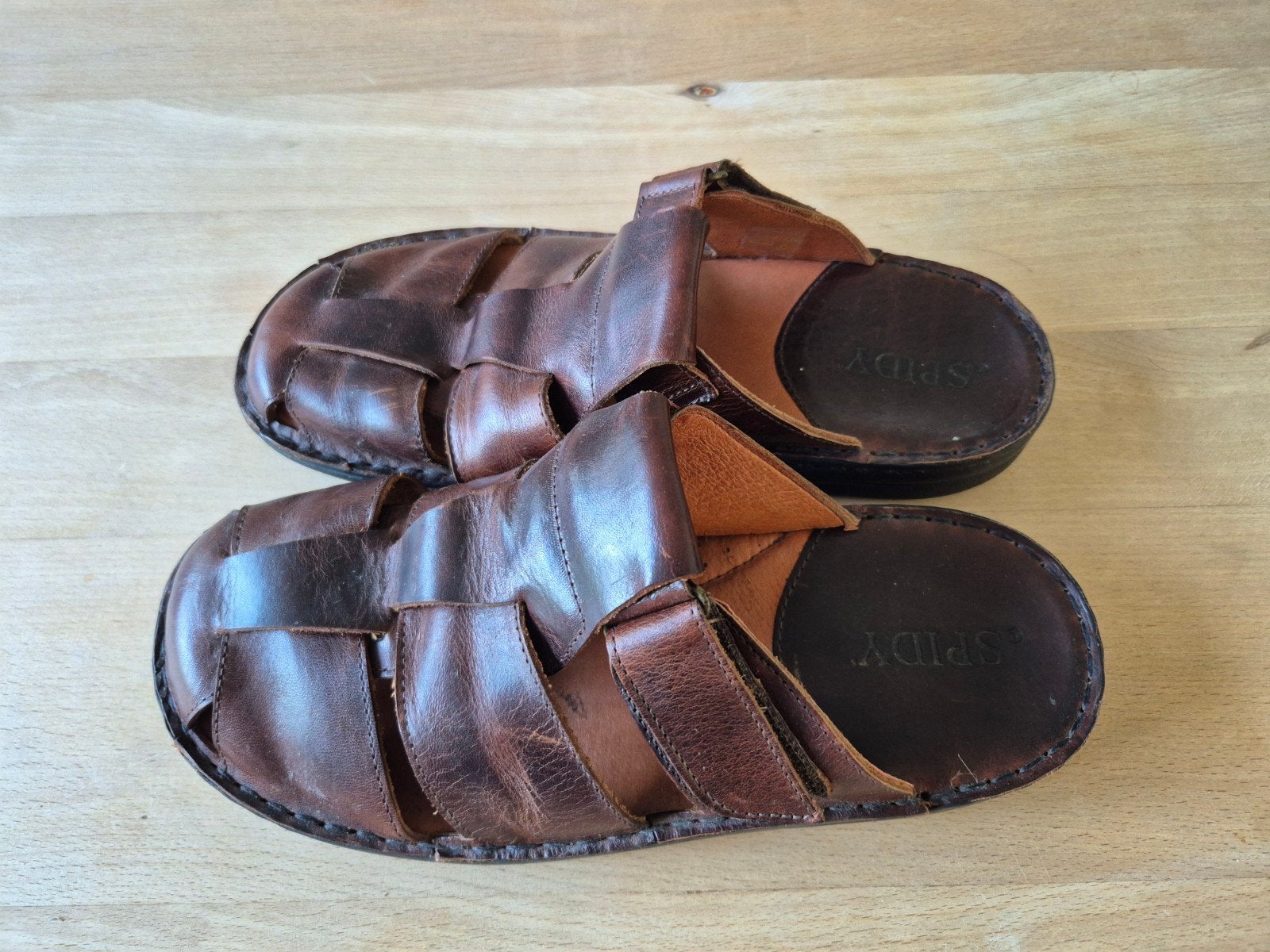 Prachtige hand made sandalen Spidy.Maat 43., Sandalen, Bruin, Verzenden, Spidy