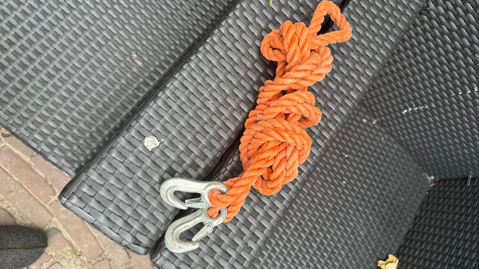 Oranje sleepkabel met haken, Ophalen of Verzenden