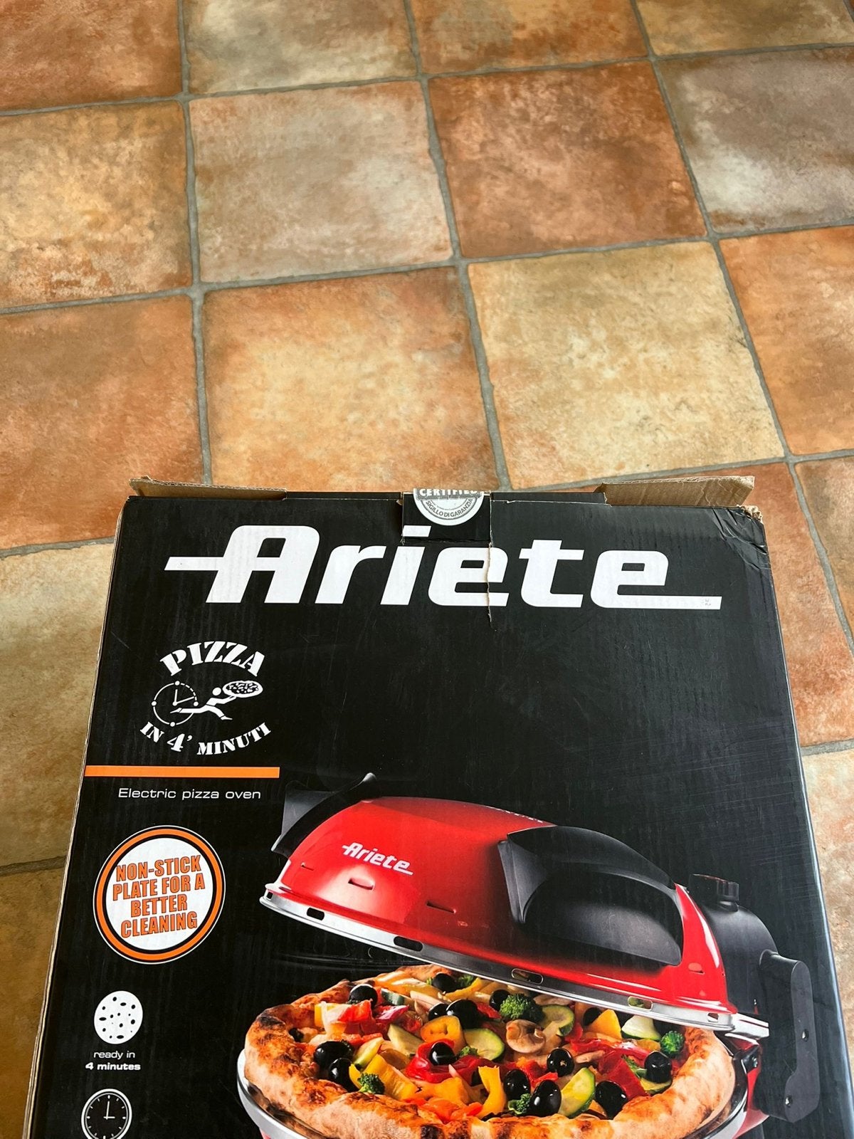 Ariete Pizza Oven - Pizza in 4 minuten, Witgoed en Apparatuur, Ovens, Minder dan 45 cm, Overige merken, Pizzaoven, Nieuw