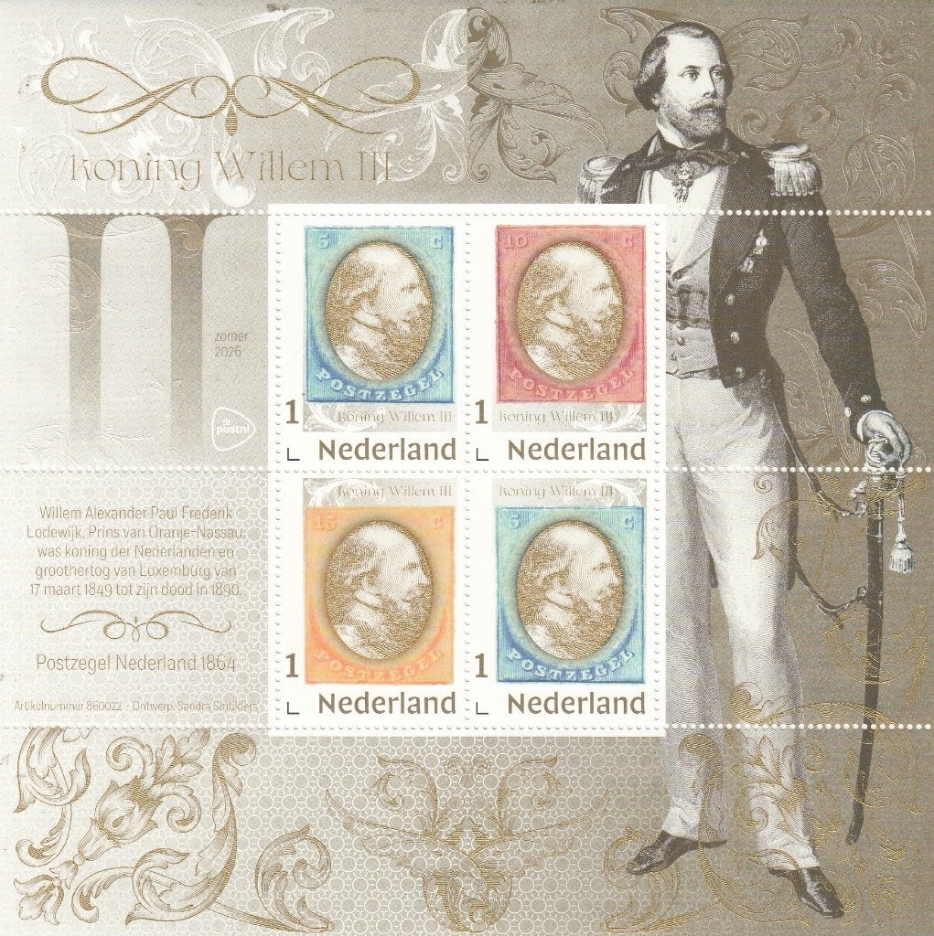 Nederland- 2026- Mapje Vel- Koning Willem III - Deel II- P, Ophalen of Verzenden, Na 1940, Postfris