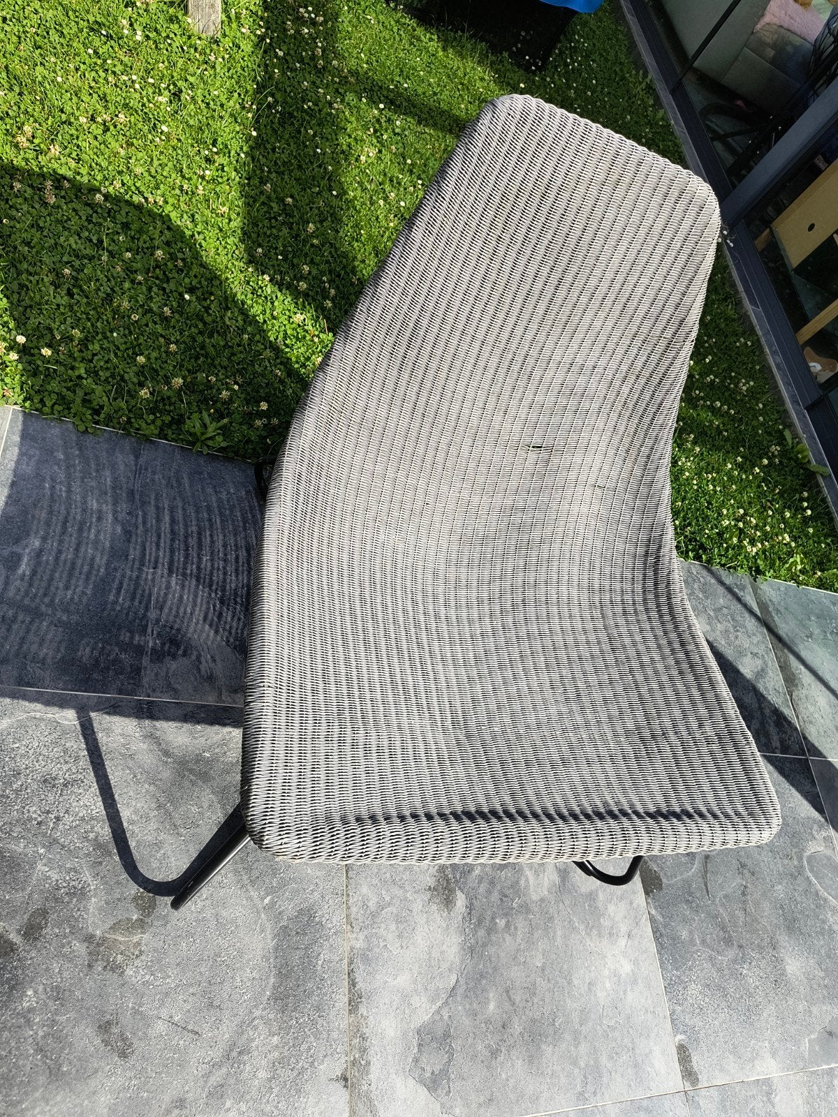 Comfortabele Lounge Stoel - Grijs Wicker Design, Ophalen of Verzenden, Grijs, Eén