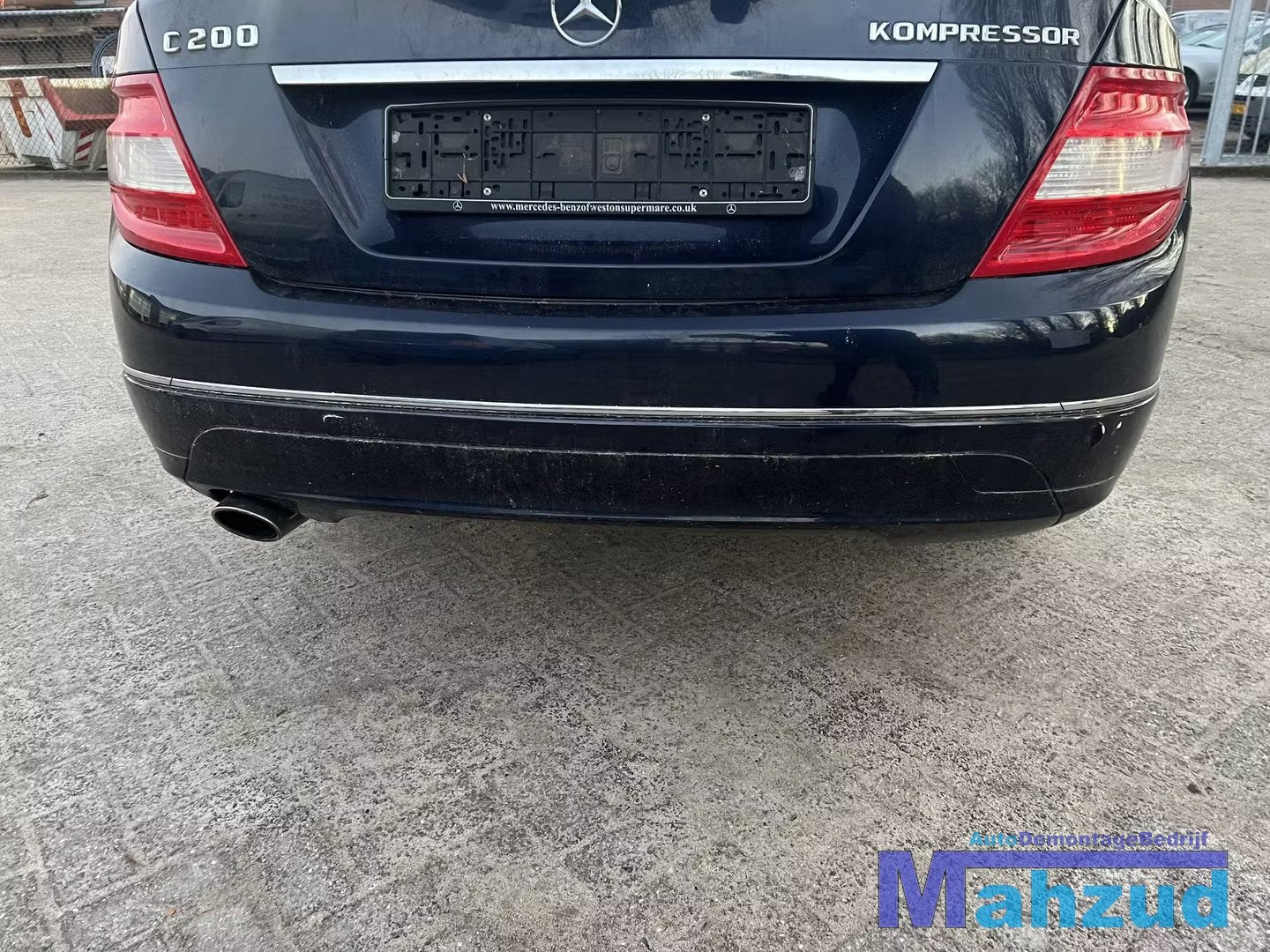 MERCEDES C KLASSE W204 Blauw C359 achterbumper 2007-2011, Auto-onderdelen, Gebruikt, Mercedes-Benz AG, Mercedes-Benz, Ophalen of Verzenden