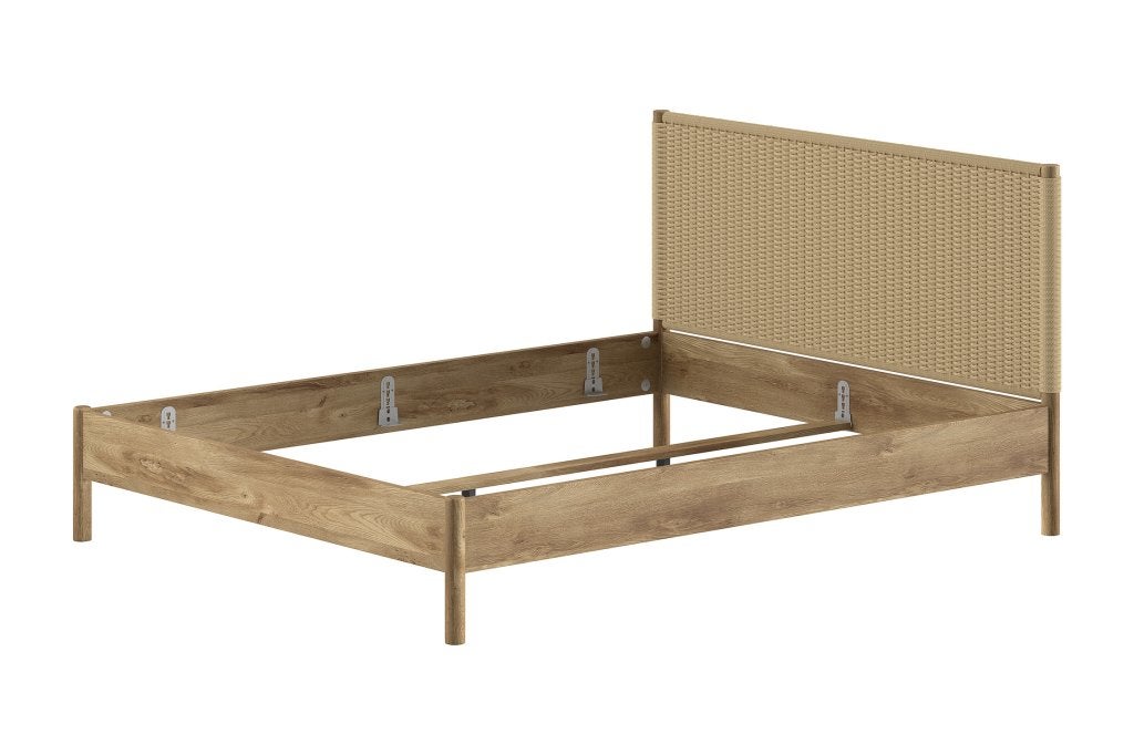 Olive rope (touw) 2-persoonsbed - Massief eiken, Niet ingevuld, Niet ingevuld, Niet ingevuld