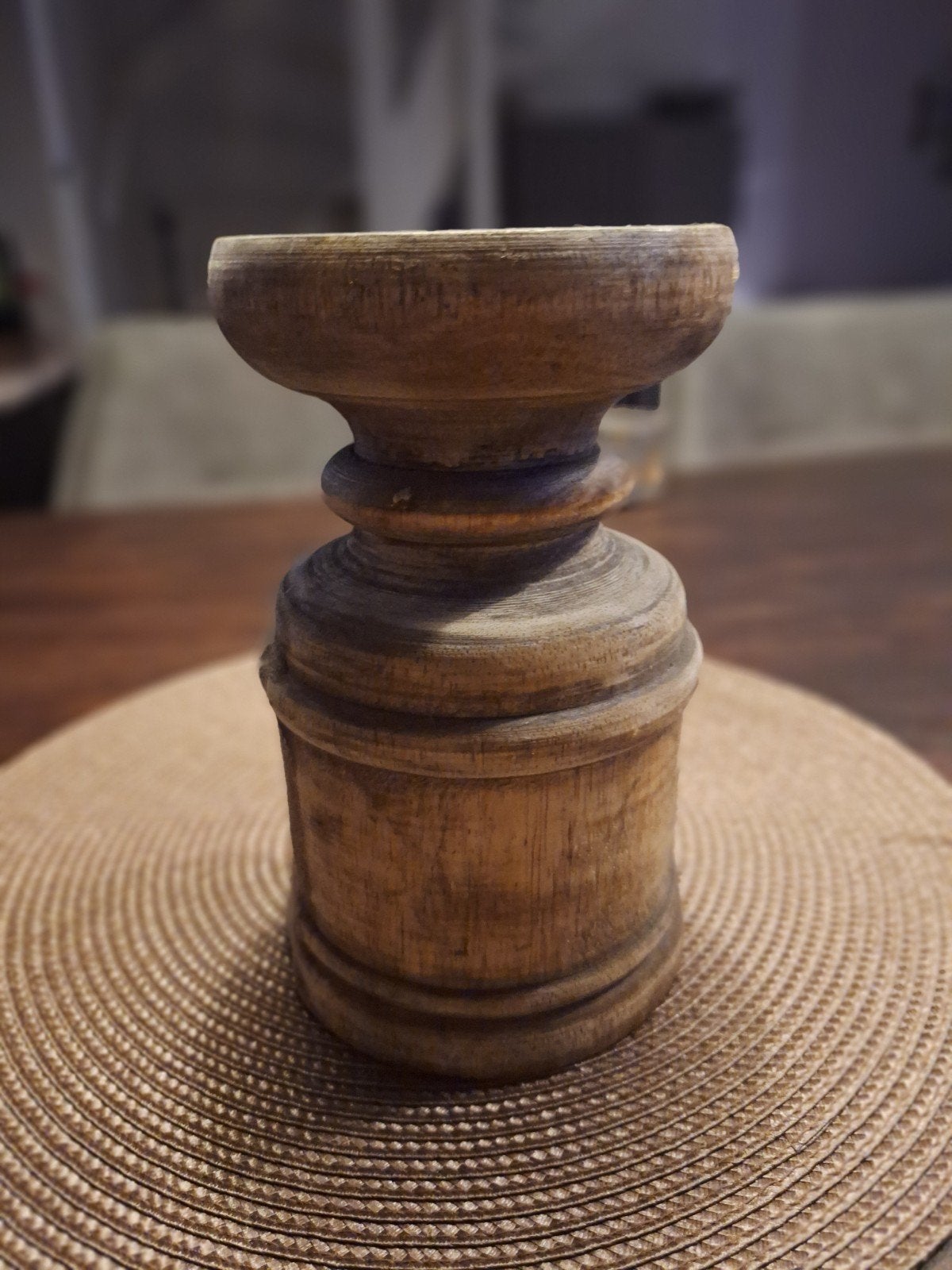 houten kandelaar, Ophalen, Zo goed als nieuw, Hout