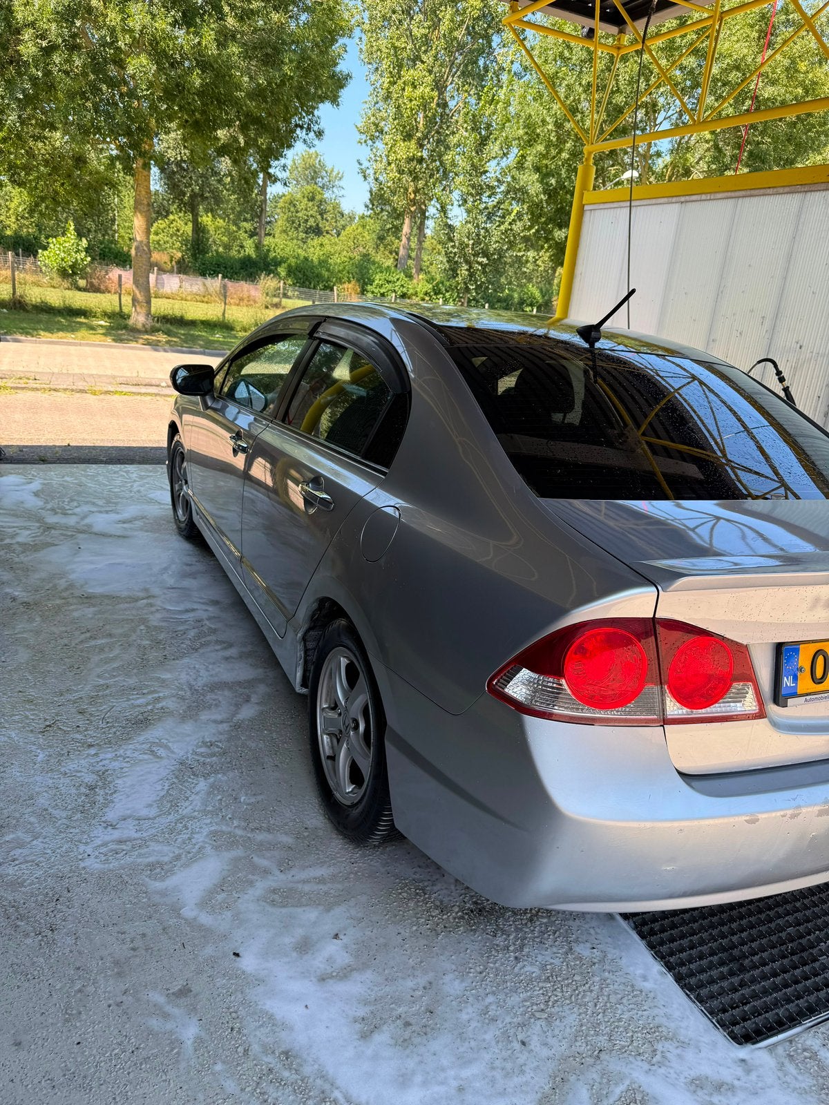 Honda Civic 1.3 Vtec Hybrid 4DR C-tr. 2008 Grijs, Auto's, Stof, 0 kg, Origineel Nederlands, Bruin
