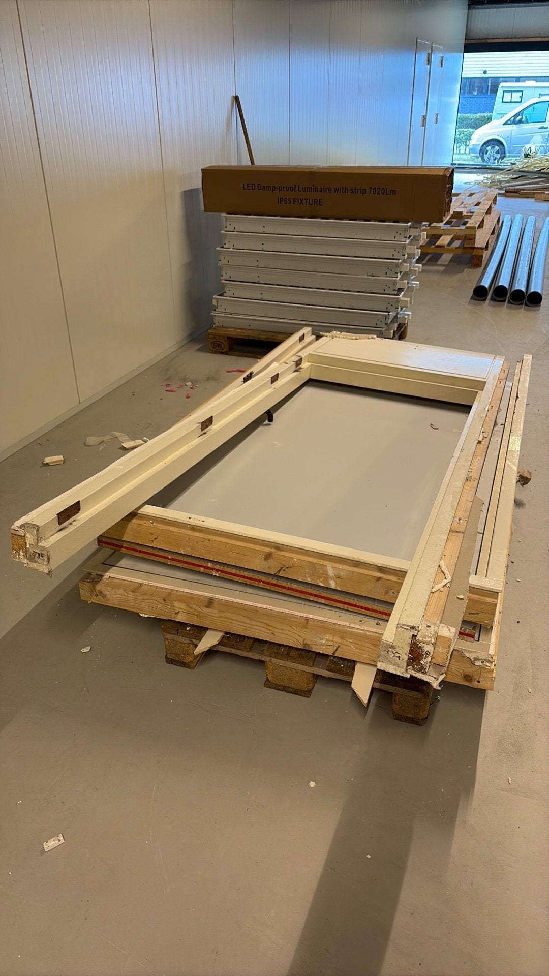 Aantal deuren met kozijnen 112x210cm, Doe-het-zelf en Verbouw, Deuren en Horren, Gebruikt, Binnendeur, 200 tot 215 cm, Hout