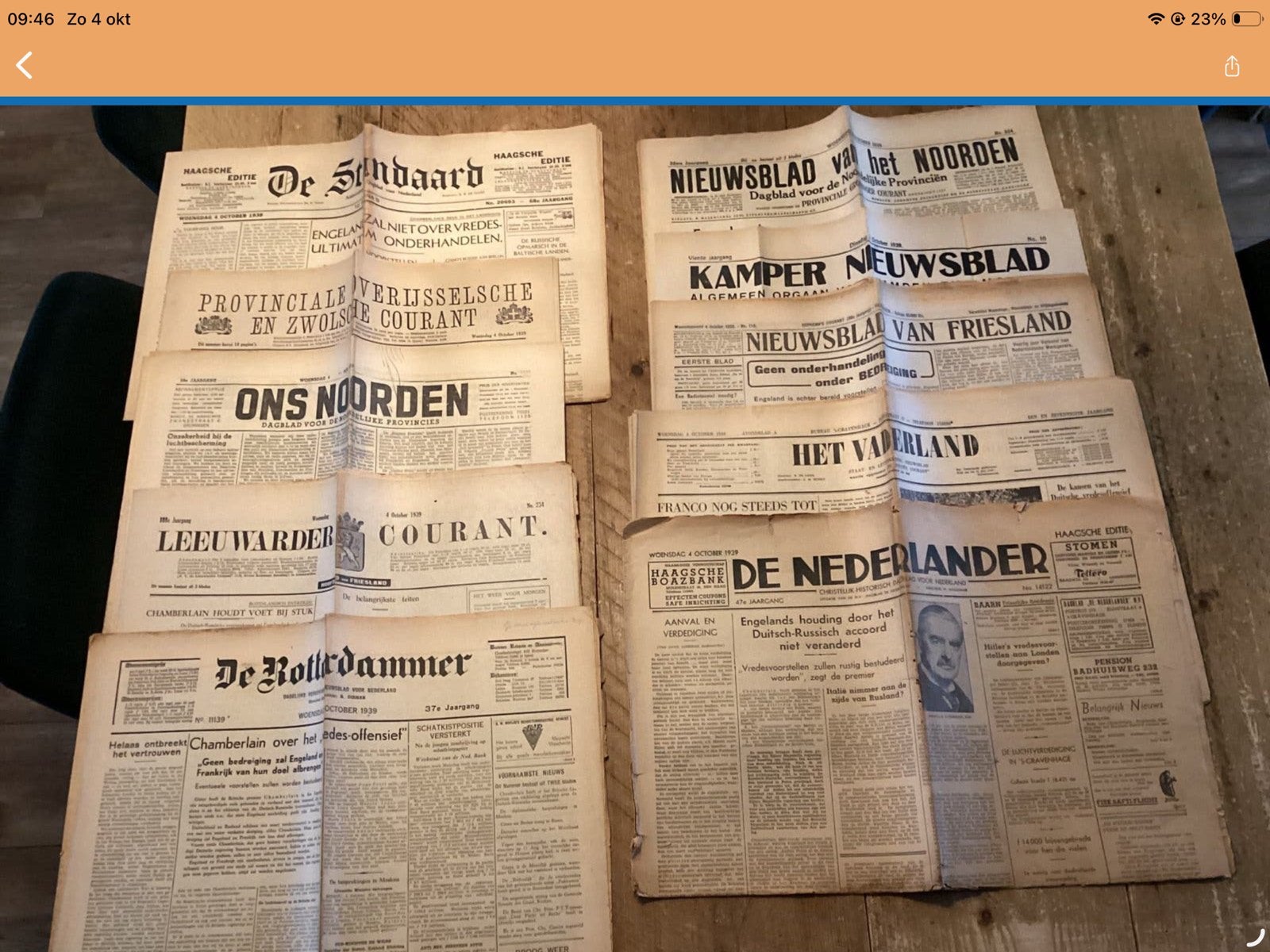 Antieke kranten 1939 —- 10 stuks verschillend, Ophalen, Zo goed als nieuw, Overige typen