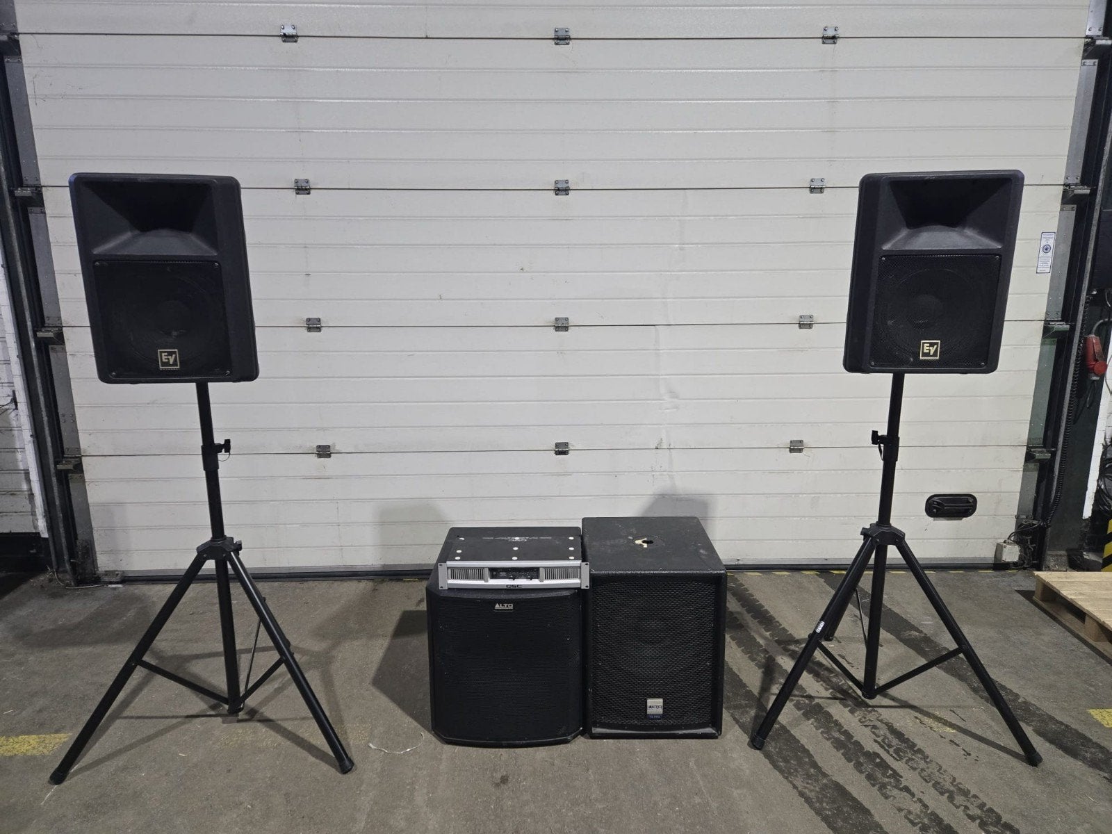 Complete PA Speakerset: EV SX200, Alto TS315S, Treusonic Sub, Gebruikt, Speakerset, Ophalen of Verzenden, Basreflex