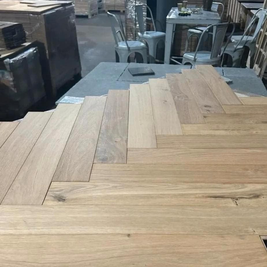 Echt eiken visgraat Parkett kant en klaar vloeren, Ophalen of Verzenden, Nieuw, 75 m² of meer