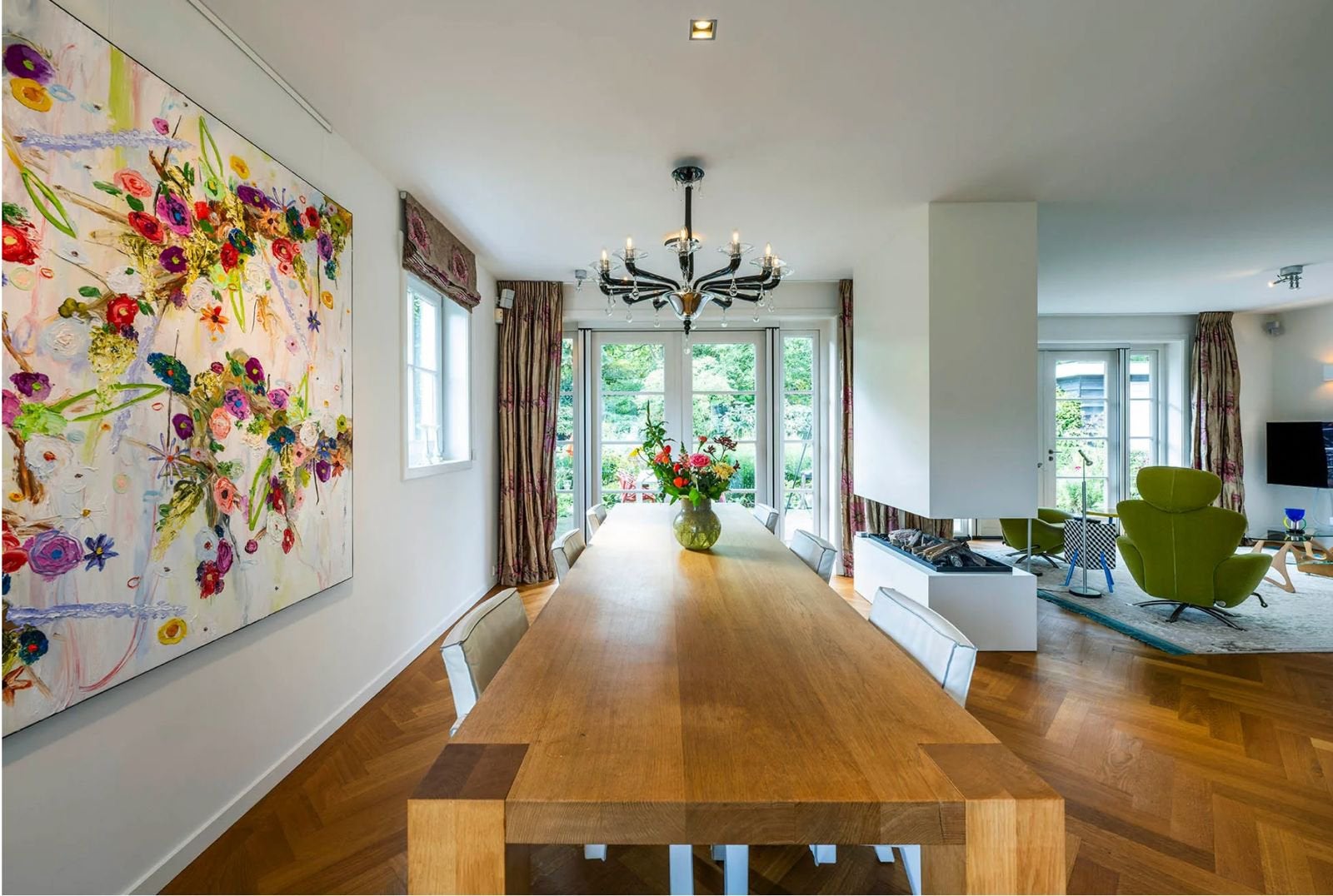 Exclusieve Massief Eiken Tafel – Uniek Maatwerk 350cm-100cm, Huis en Inrichting, Tafels | Eettafels, Ophalen, Eikenhout, 200 cm of meer
